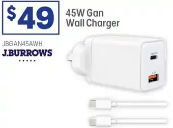 Officeworks 45W Gan Wall Charger offer