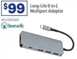 Officeworks Long-Life 6-in-1 Multiport Adaptor offer