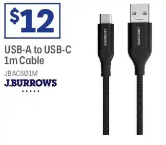 Officeworks USB-A to USB-C 1m Cable offer