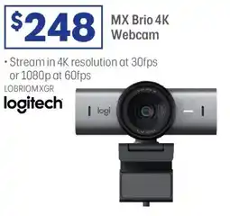 Officeworks MX Brio 4K Webcam offer