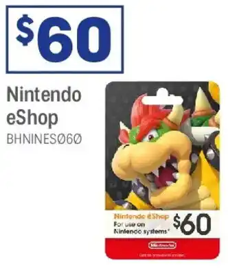 Officeworks Nintendo eShop offer