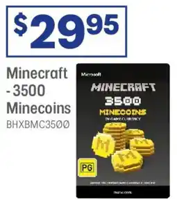 Officeworks Minecraft -3500 Minecoins offer