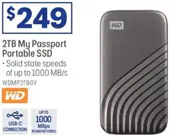 Officeworks 2TB My Passport Portable SSD offer