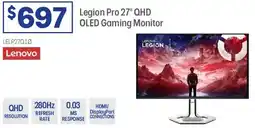 Officeworks Legion Pro 27" QHD OLED Gaming Monitor offer