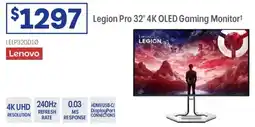 Officeworks Legion Pro 32" 4K OLED Gaming Monitor+ offer