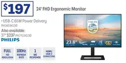 Officeworks 24" FHD Ergonomic Monitor offer