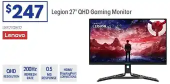 Officeworks Legion 27" QHD Gaming Monitor offer