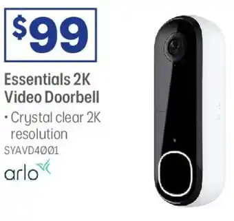 Officeworks Essentials 2K Video Doorbell offer
