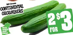 Farmer Jack's Continental cucumbers offer