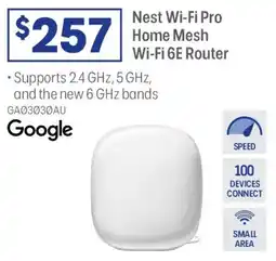 Officeworks Nest Wi-Fi Pro Home Mesh Wi-Fi 6E Router offer