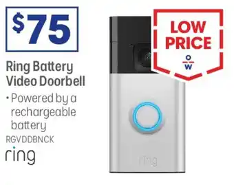 Officeworks Ring Battery Video Doorbell offer