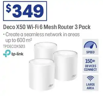Officeworks Deco X50 Wi-Fi 6 Mesh Router offer