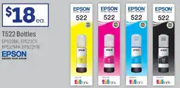 Officeworks EPSON T522 Bottles offer