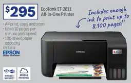 Officeworks EcoTank ET-2811 All-In-One Printer offer