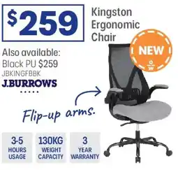 Officeworks Kingston Ergonomic Chair offer