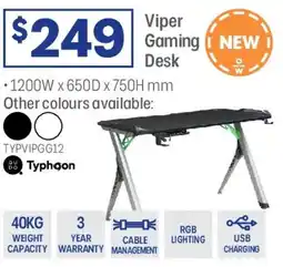 Officeworks Viper Gaming Desk offer