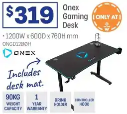 Officeworks Onex Gaming Desk offer