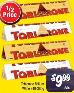 Farmer Jack's Toblerone Milk or White offer