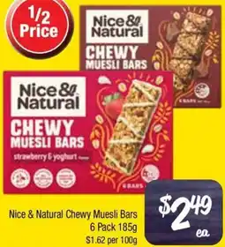 Farmer Jack's Nice & Natural Chewy Muesli Bars offer