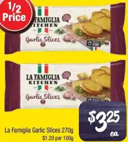 Farmer Jack's La Famiglia Garlic Slices offer