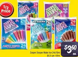 Farmer Jack's Zooper Dooper Water Ice offer