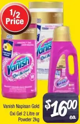 Farmer Jack's Vanish Napisan Gold Oxi Gel or Powder offer