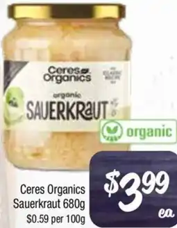 Farmer Jack's Ceres Organics Sauerkraut offer