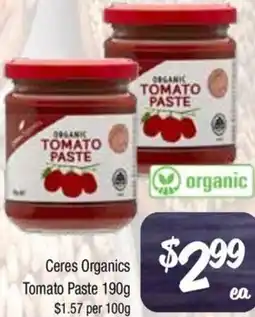 Farmer Jack's Ceres Organics Tomato Paste offer