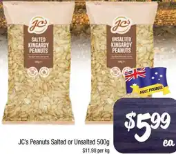 Farmer Jack's JC's Peanuts Salted or Unsalted offer
