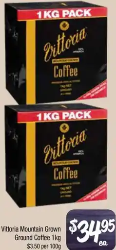 Farmer Jack's Vittoria Mountain Grown Ground Coffee offer