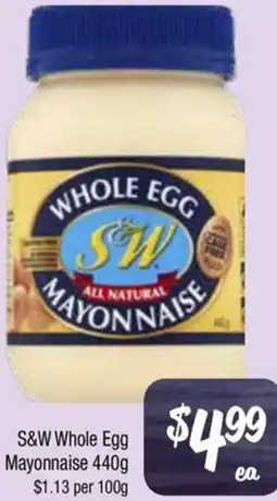 Farmer Jack's S&W Whole Egg Mayonnaise offer