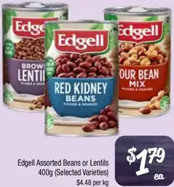 Farmer Jack's Edgell Assorted Beans or Lentils offer