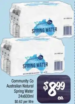 Farmer Jack's Community Co Australian Natural Spring Water offer