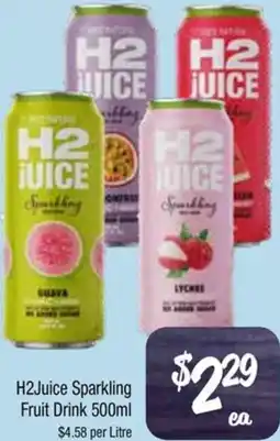 Farmer Jack's H2Juice Sparkling Fruit Drink offer