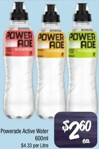 Farmer Jack's Powerade Active Water offer