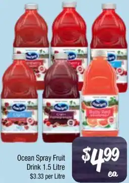 Farmer Jack's Ocean Spray Fruit Drink offer