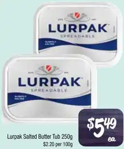 Farmer Jack's Lurpak Salted Butter Tub offer