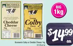Farmer Jack's Brunswick Colby or Cheddar Cheese offer