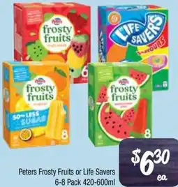 Farmer Jack's Peters Frosty Fruits or Life Savers offer