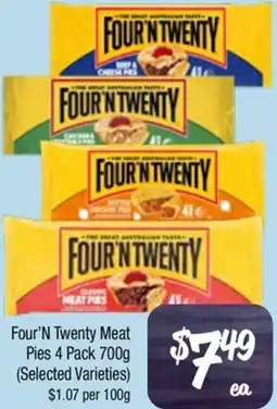 Farmer Jack's Four'N Twenty Meat Pies offer