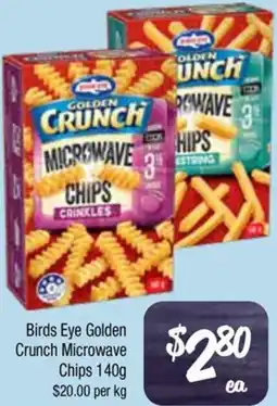Farmer Jack's Birds Eye Golden Crunch Microwave Chips offer