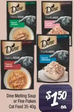 Farmer Jack's Dine Melting Soup or Fine Flakes Cat Food offer