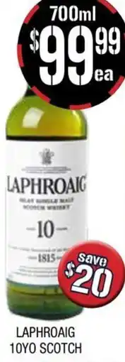 Farmer Jack's Laphroaig 10yo scotch offer