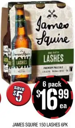 Farmer Jack's James squire 150 lashes offer