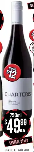 Farmer Jack's Charteris pinot noir offer