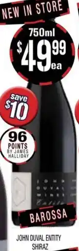 Farmer Jack's John duval entity shiraz offer