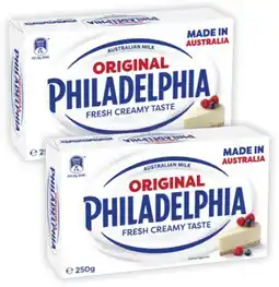 Coles Philadelphia Cream Cheese Block 250g offer