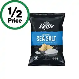 Woolworths Kettle or Kettle Crafted Potato Chips 150-165g – Excludes Kettle Ridge Cut Potato Chips 165g offer