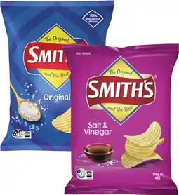 Coles Smith's Crinkle Cut Potato Chips 150g-170g offer