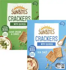 Coles Sunbites Snack Crackers 105g-110g offer